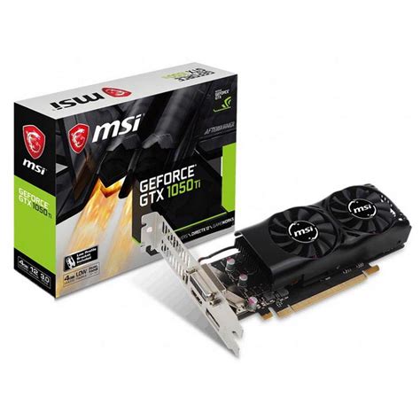 MSI Tarjeta Gráfica GeForce GTX 1050 TI 4GB GDDR5 Negro Techinn