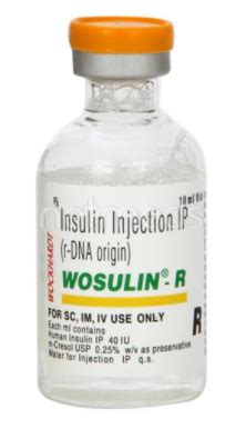 Thu C Insulin Regular Human Wosulin R Pharmog