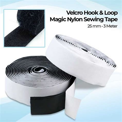 Jual Lakban Plaster Velcro Hook And Loop Nylon Tape Meter Di Lapak