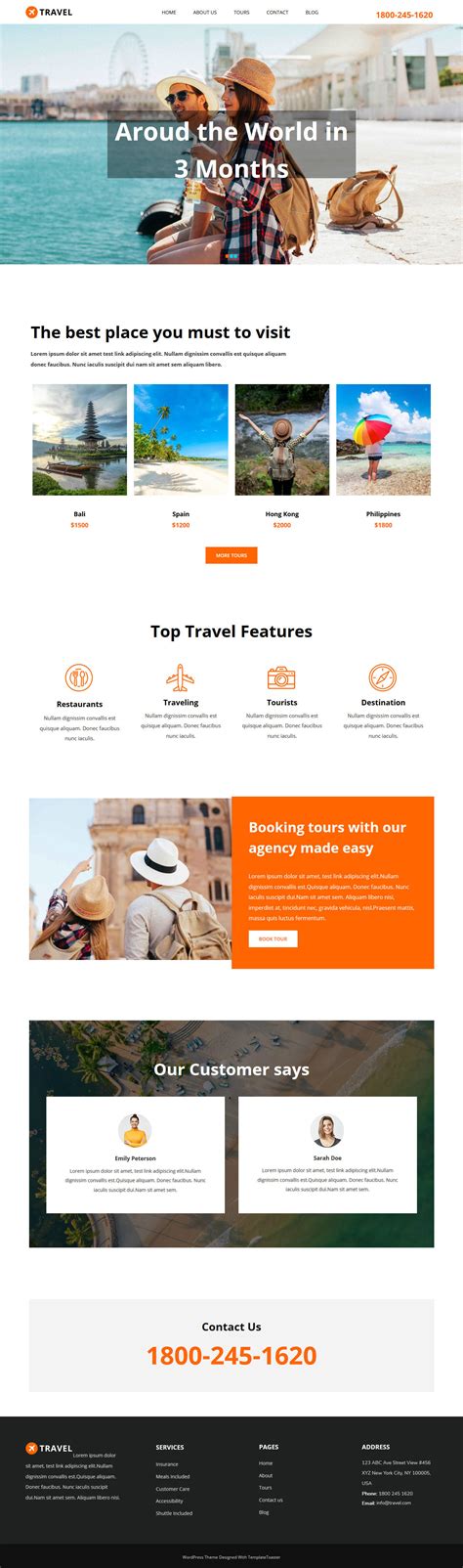 Travel Blogger Template - TemplateToaster