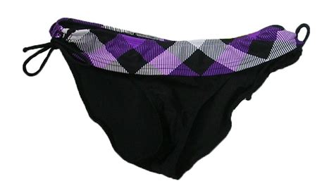 Hobie Classic Black Womens Banded Hipster Bikini Swim Bottom With