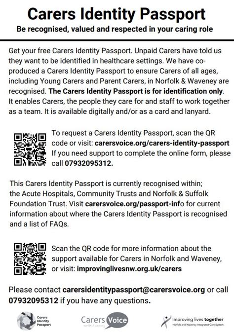 Carers Identity Passport Media Carers Voice