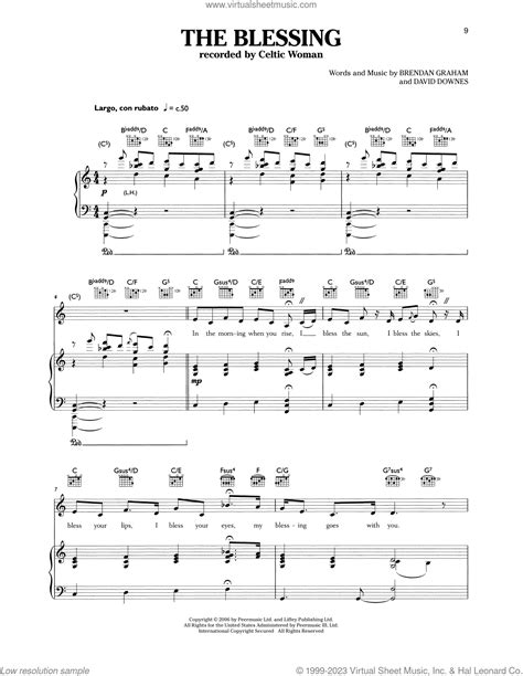 The Blessing Sheet Music For Voice And Piano Pdf