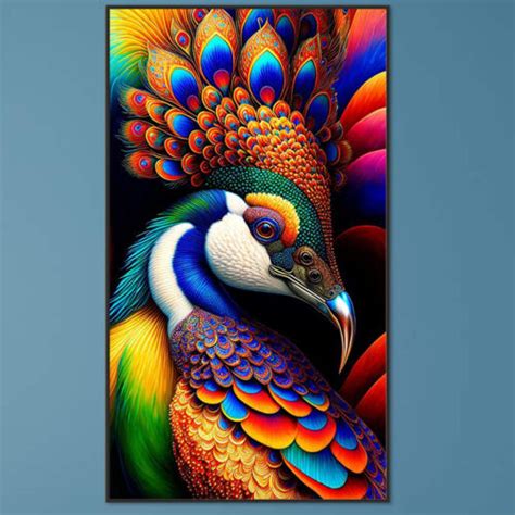 5D DIY Full Square Drill Diamond Painting Peacock Kit Home Decoration