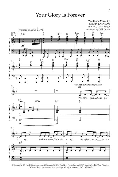 Your Glory Is Forever Choral Anthem SATB Sheet Music PDF Lifeway