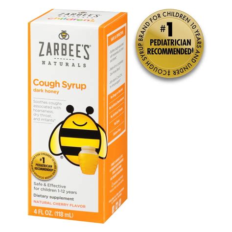 Zarbees Naturals Childrens Cough Syrup With Dark Honey Natural