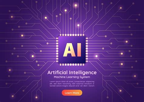 Web Banner Inteligencia Artificial Ai Chip En Placa De Circuito De