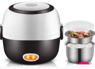 Mini Electric Rice Cooker Stainless Steel 2 3 Layers Food Container