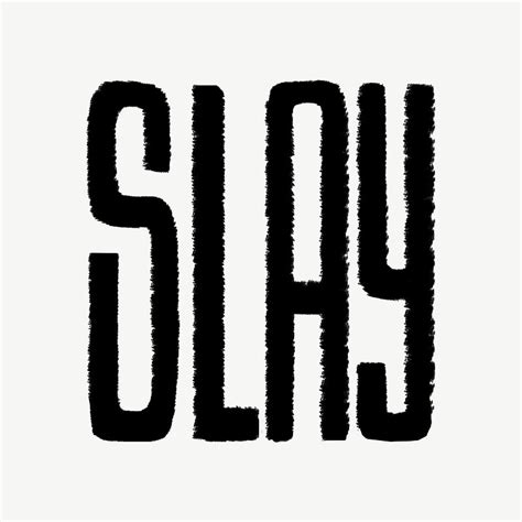 Slay Word Chalky Typography Doodle Premium Psd Rawpixel