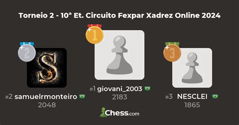 Torneio Et Circuito Fexpar Xadrez Online Gi I U C