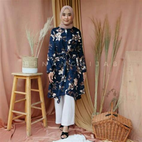 Jual Benang Hijab Zenny Tunic Tunik Lengan Panjang Wanita Shopee