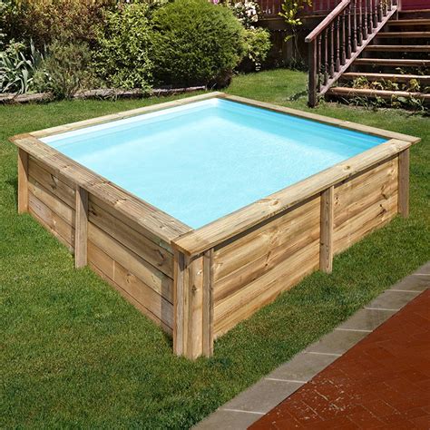 Piscina De Madera Gre Sunbay City Cuadrada X X Poolaria