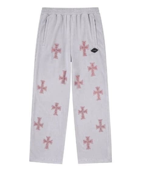 A GEM 9 komUNKNOWN LONDON アンノウン ロンドンVELOUR RHINESTONE TRACK PANTS