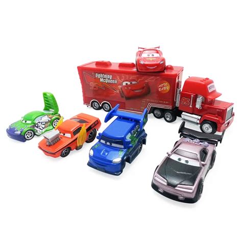 Disney Pixar Cars Snot Rod & DJ & Boost & Wingo Metal & No.95 Mack ...