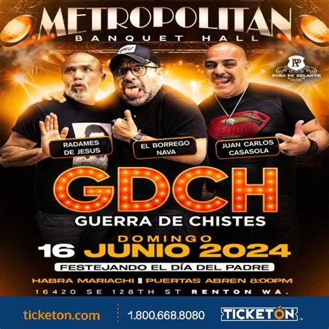 Compre Boletos Para GUERRA DE CHISTES En Metropolitan Banquet Hall