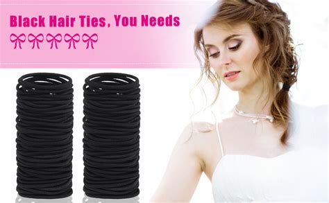 Amazon Anezus Pcs Black Elastics Hair Ties Small Bulk Hair