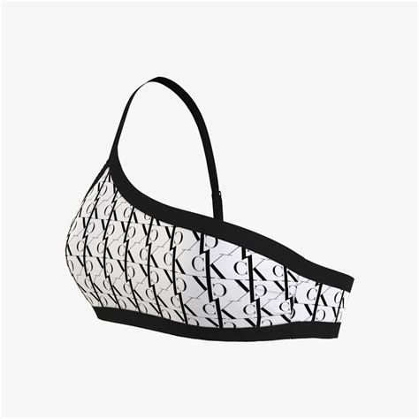 Calvin Klein Bralette One Shoulder Rp Kad N Beyaz Bikini St Kadin