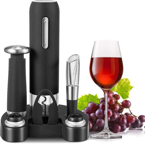 Electric Corkscrew, 6 in 1 Professional Electric Wine Opener, with Cor ...