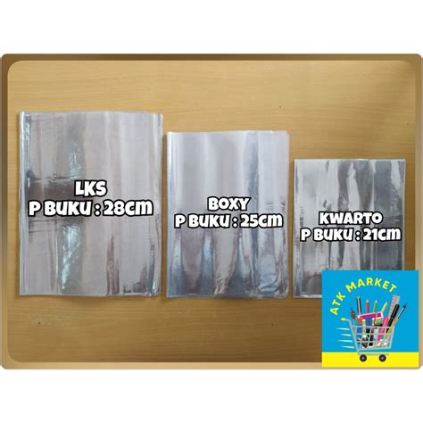 Jual Pack10 Plastik Mika Sampul Buku Ukuran Kwarto Boxy LKS