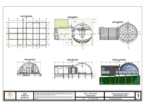 Casa Domo Glamping Para Rentar Plano D