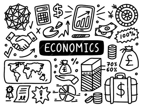 Premium Vector Economics Business Doodle Line Set School University