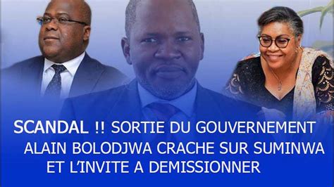 Scandal Sortie Du Gouvernement Alain Bolodjwa Crache Sur Suminwa