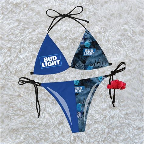 Tropical Floral Bud Light Triangle Beach Bikini Tw194 Hearthtops Store