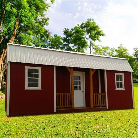 Side Lofted Barn Cabin With Porch