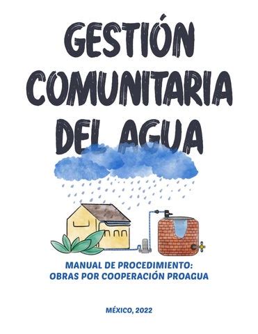 Gesti N Comunitaria Del Agua Manual De Procedimiento Obras Por