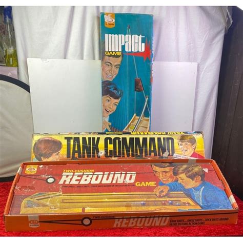 3 Vintage Ideal Games Impact Tank Command Two Cushion Rebound