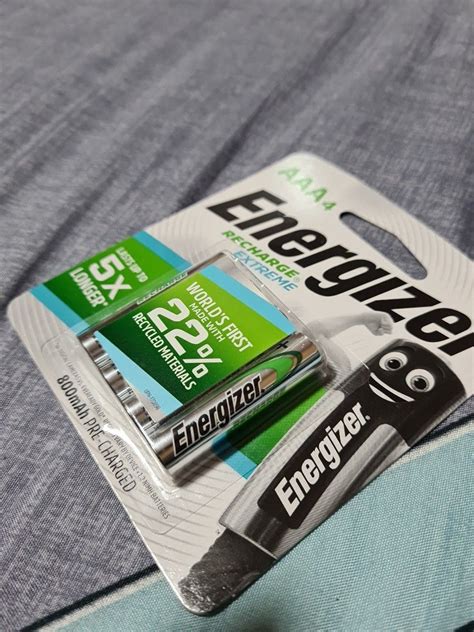 Energizer Recharge Extreme AAA Battery 800mAh Photography