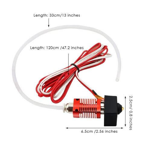 Kit d extrémité chaude Extrudeuse Assemblée Hotend Connexion filetage