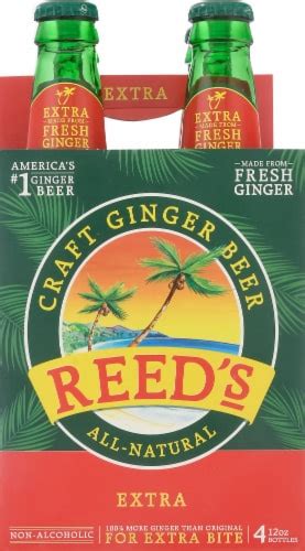 Reeds Extra Ginger Non Alcoholic Beer 4 Bottles 12 Fl Oz Kroger