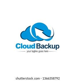 Cloud Backup Logo Design Stock Vector (Royalty Free) 1366358792 ...