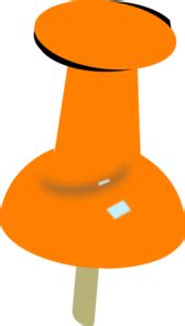 Orange Push Pin Clip Art at Clker.com - vector clip art online, royalty ...