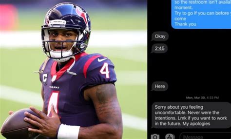 More Troubling Deshaun Watson Text Messages Emerge Photos Game