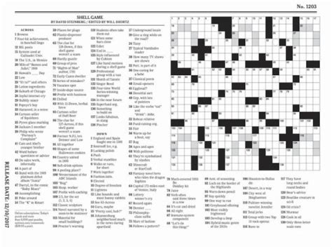 New York Times Crossword Puzzles Printable - FreePrintable.me