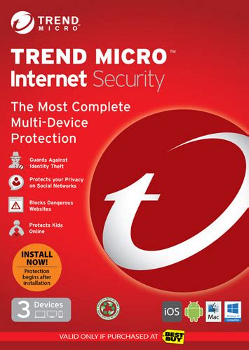 Best Buy Trend Micro Internet Security 3 Devices 6 Month