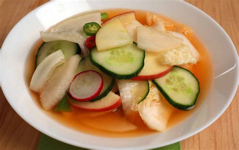 Nabak Kimchi Vegetable And Fruit Water Kimchi Recipe By Maangchi