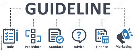 Guideline Icon Vector Illustration Guideline Rule Procedure