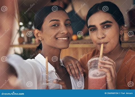 Youre My Best Friend Forever Two Friends Taking Selfies While Drinking