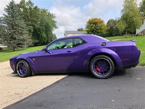 Dodge Challenger Hellcat Widebody Purple Triumph Forged Gunslinger Ii