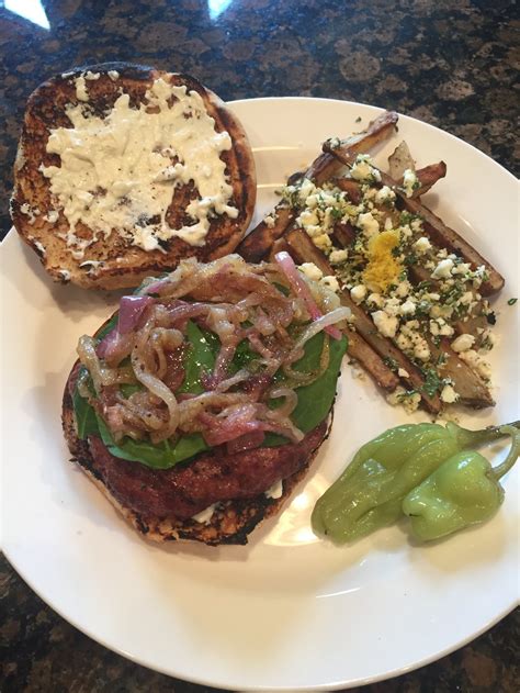 Lamb Burgers With Feta Aioli And Greek Fries — Big Green Egg Egghead Forum The Ultimate