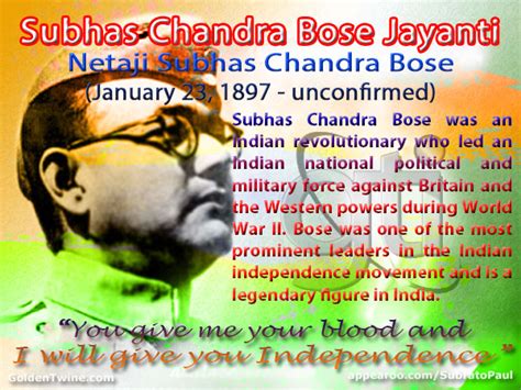 Timeless Inspirational Quotes of Subhas Chandra Bose