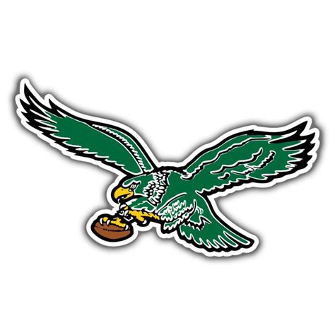 Philadelphia Eagles- Retro – Full Color Vinyl Sticker – Custom Size ...