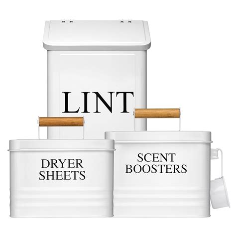 Modern Farmhouse Lint Bin Dryer Sheets Holder And Scent Boosters