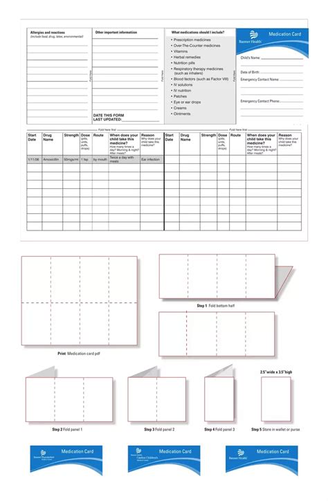 Printable Medication List For Wallet Pdf Form Formspal