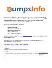 Microsoft AI-900 Exam Questions.pdf - AI-900 Microsoft Azure AI Fundamentals exam dumps ...