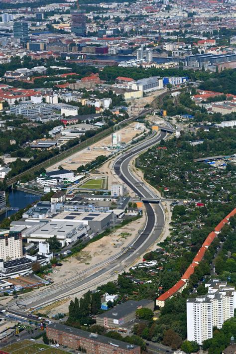 Berlin von oben Baustellen zum Neubau der Verlängerung der