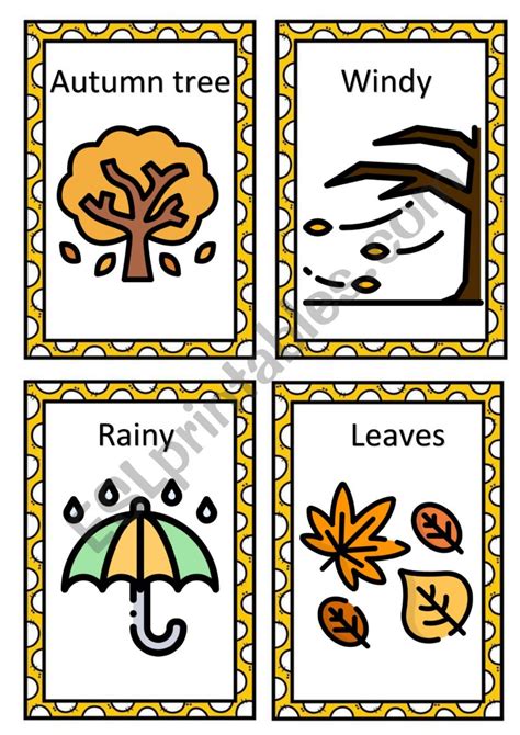 Fall Autumn Flashcard ESL Worksheet By Laauxa